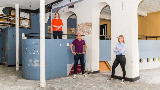 Suzan te Brake, Eva Schoonhoven en Gerhard te Velde in Studio Slachtstraat