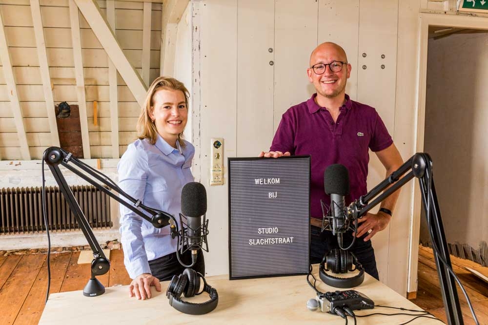 Eva Schoonhoven en Gerhard te Velde in Studio Slachtstraat